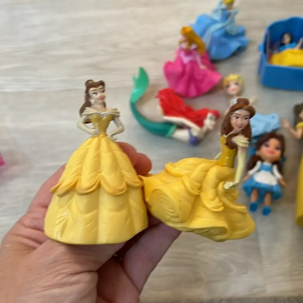 Disney princess bundle of small 3” and smaller Belle sleeping beauty Aurora